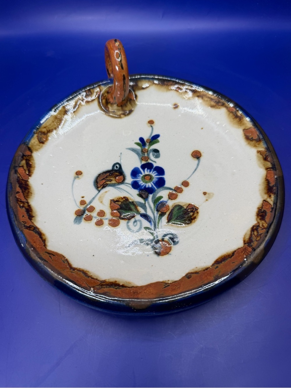 Handcrafted Tonala Nappy Dish. Likely made by Ken Edwards.